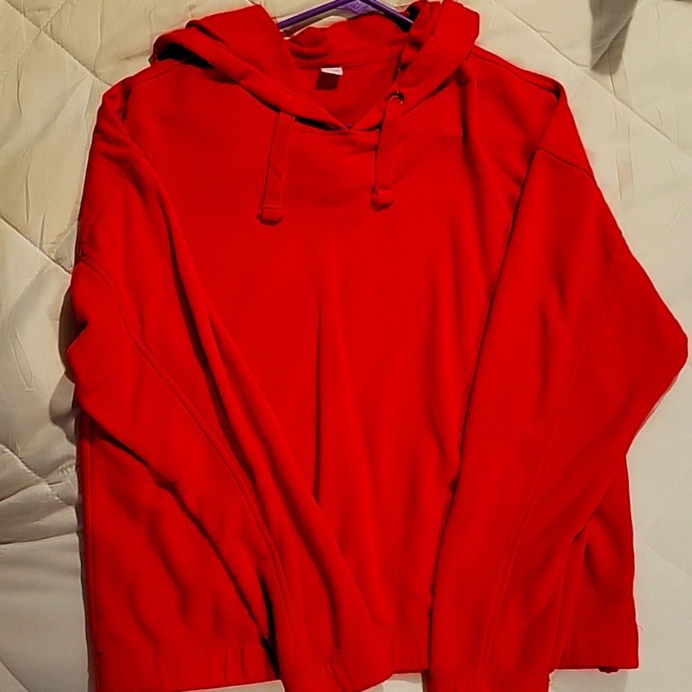 A red, medium active wear sweatshirt from Old Navy.